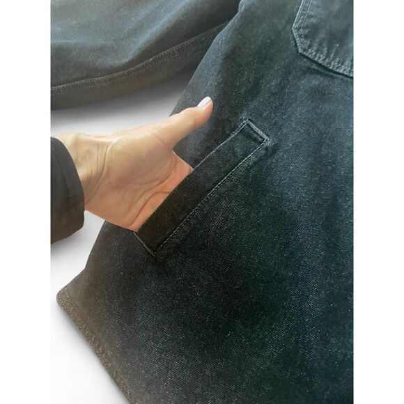 Red Head Men's Black Denim Button Up Jacket Bumper Fleece Lined Size M - Picture 4 of 9